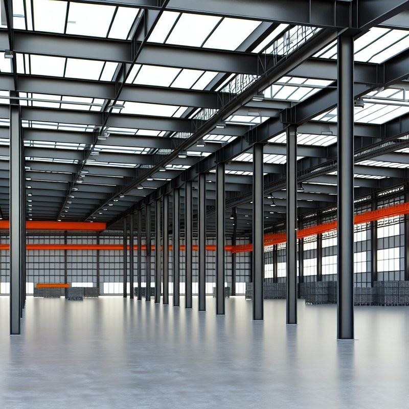 Easy Accessibility Sturdy Steel Structure Plant With H Section Coulmn Beam